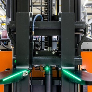 Green Beam raklap emelő targonca lézervezető rendszer
